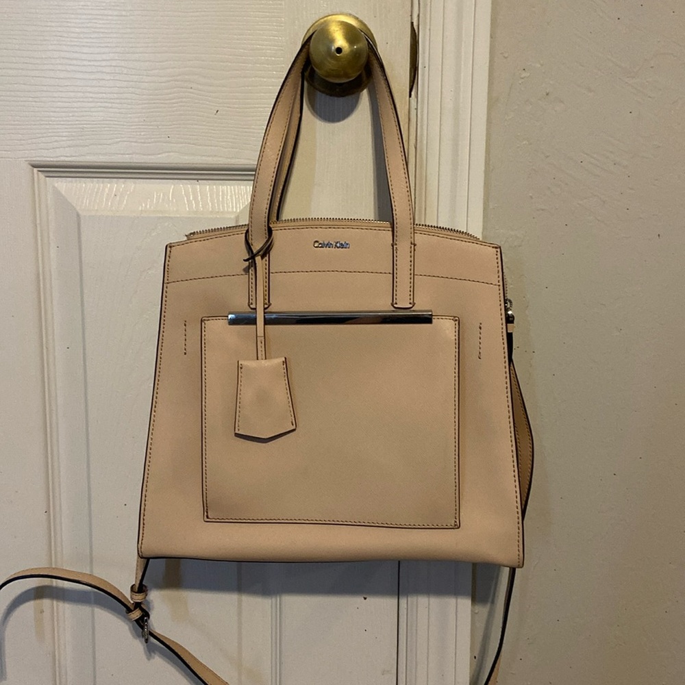 Calvin Klein pink and red large crossbody